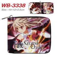 [มีในสต็อก] Fate Grand Orders Men Women Kids Zipper Wallet Short Zipper Wallet Cartoon Pu Student Fold Card Bag Coin Purse