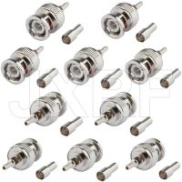 [HOT QAA,JXHKLWW 121] JX 10PCS BNC Connector ชาย Crimp RF Connector BNC ชาย Crimp Plug สำหรับ RG316 RG174 LMR100 Coaxial Cable Fast Ship