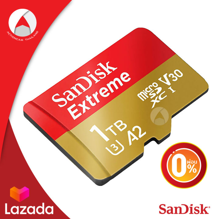 ผ่อน-0-sandisk-micro-sd-card-extreme-1tb-ผ่อนนานสูงสุด-10-เดือน-a2-รุ่นใหม่-sdxc-class-u3-อ่าน-160mb-s-เขียน-90mb-s-sdsqxa1-1t00-gn6mn-ไมโครเอสดีการ์ด-แซนดิส-เมมโมรี่-ใส่-แท็บเล็ต-โทรศัพท์-มือถือ-สมาร