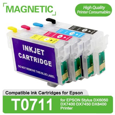 T0711 T0712 T0713 T0714 Refill Ink Cartridge Compatible For EPSON Stylus DX6050 DX7400 DX7450 DX8400 Printer