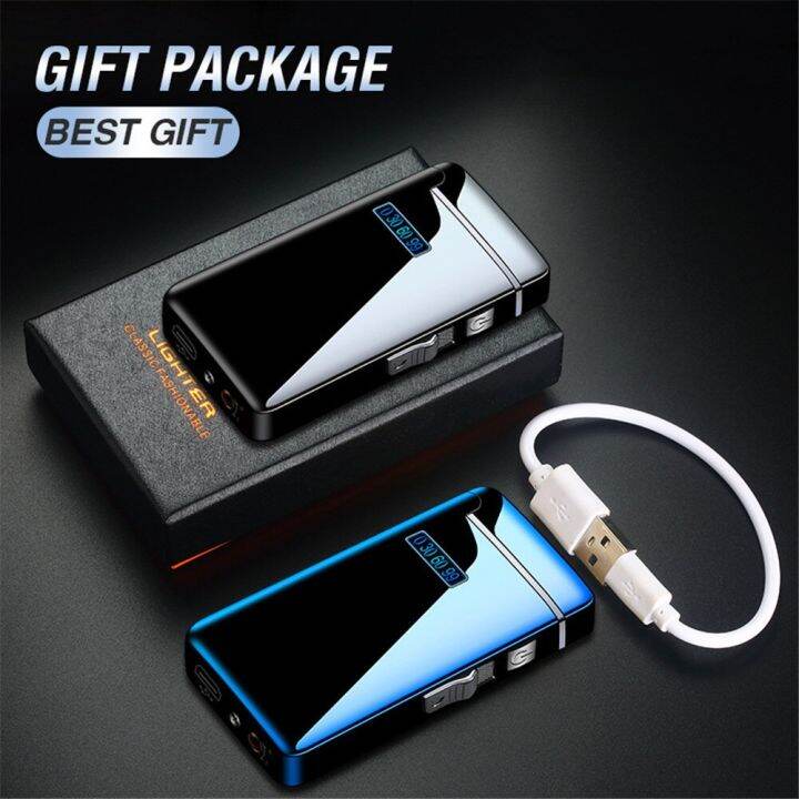 survival-kits-hot-sale-gas-windproof-metal-usb-lighter-torch-turbo-lighter-jet-dual-arc-led-lighter-charging-electronic-butane-pipe-lighter-survival-kits