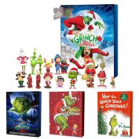 Horror Series Christmas Calendar 24 PCS Horror Series Anime Figures Model Toy Collect Dolls and Action Model Advent Calendar Gift Box for Children Toys ingenious