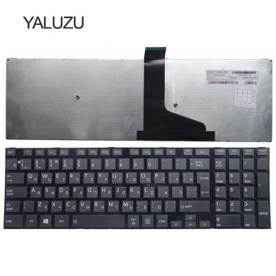 YALUZU ใหม่ RU แป้นพิมพ์โตชิบา L50-A ดาวเทียม S55 S50 L70 C75 C70 L75มีกรอบแป้นพิมพ์แล็ปท็อปรัสเซีย0KN0-ZW1RU02สีดำ