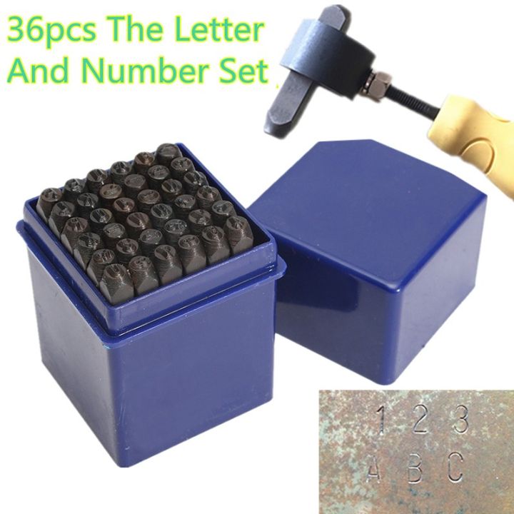 36pcs Steel Alphabet letter Number leather Stamp Punch Set Leather Craft 