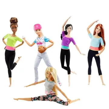 Barbie Yoga Doll Original Barbie Sports Dolls Toys Joints Made To Move  Girls Juguetes Interactive Kids Brinquedos Gifts 30CM