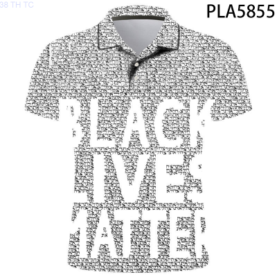 【high quality】  Summer New Men Printed Casual Short Sleeve Black Lives Matter Blm Man Ropa De Hombre Cool Streetwear Fashion Polo Homme