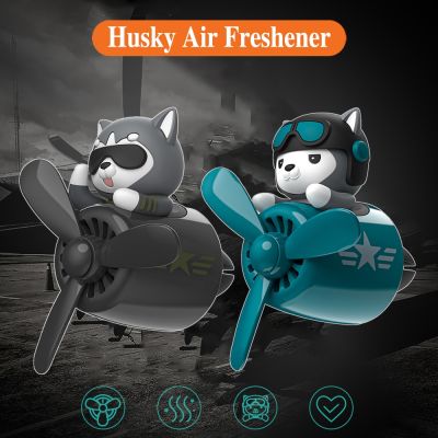 72KM Husky Bear Pilot Car Air Freshener Air Outlet Flavoring Supplies Propeller Fragrance Interior Accessories Perfume Diffuser