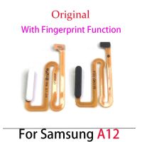 ของแท้เหมาะสำหรับ Samsung Galaxy A12 M12S A125 M12 M127F ปุ่มโฮมเซ็นเซอร์ลายนิ้วมือคืนไฟอ่อน