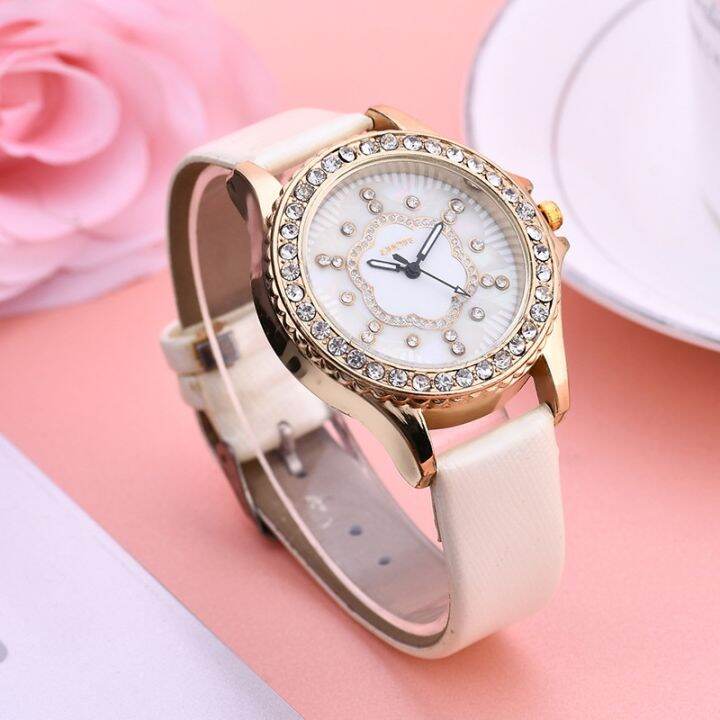 cod-wholesale-guote-mother-of-pearl-watch-womens-luminous-diamond-shiny-belt-quartz-cross-border-fashion-for-women