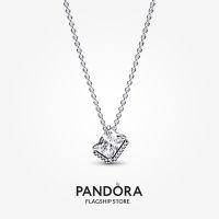 Official Store Pandora Rectangular Sparkling Halo Collier Necklace (45 cm)