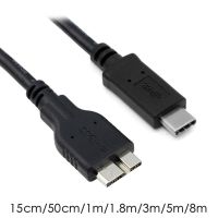 Cable Micro B USB C 30 de 8m y 5m para disco duro externo cámara HDD Cable para Samsung S5 Note3 Toshiba WD Seagate HDD Data