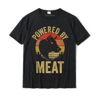 Vintage Powered By Meat Carnivore Meat Eater Harajuku Men On Sale Camisa Tops Shirt Cotton Tshirts Hip Hop - lor-made T-shirts XS-6XL