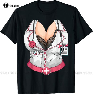 Cool Sexy Nurse Halloween Costume Funny Lazy Diy T-Shirt Size S-5Xl Black&nbsp;Shirt Custom Aldult Teen Unisex Xs-5Xl