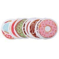 【LZ】❆◄❁  Adesivos à prova dágua para laptop Adesivos bonitos Donut Notebooks Comida doce Favores coloridos do partido Laptop Stickers