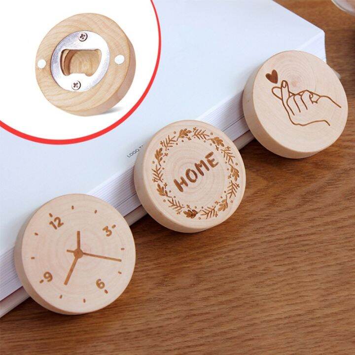 natural-wooden-bottle-opener-with-magnetic-refrigerator-magnet-personalized-message-magnetic-sticker-home-decor-multifunction