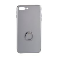 Luxury Electroplate Finger Ring Holder Stand PC Case Cover No LOGO hole For iPhone 7 Plus 5.5" Silver