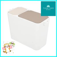 ถังขยะฝากด แบ่ง 2 ช่อง ACCO EARTH 27 ลิตร สีขาวTOUCH TOP DUSTBIN WITH 2 COMPARTMENTS ACCO EARTH 27L WHITE **จัดส่งด่วนทั่วประเทศ**