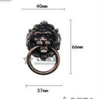 ☋♘♀ a3 Hardware accessories 67MMx40MM antique high-grade wire drawing lion head handle cabinet door handle