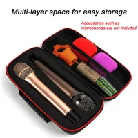 Portable Eva Wireless Microphone Storage Bag Shockproof Large-capacity Hard Case Carry Bag For Travelling Camping Business Trip