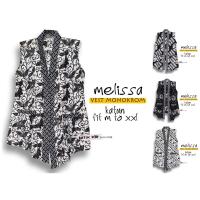 Melissa Batik Modern Monochrome Vest Cardi Taperome Cardigan Women Casual Outerwear Work Wear Office Invitation