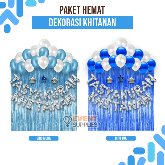 Terlengkap Paket Dekorasi Tasyakuran Khitanan Balon Huruf Boy Dekor