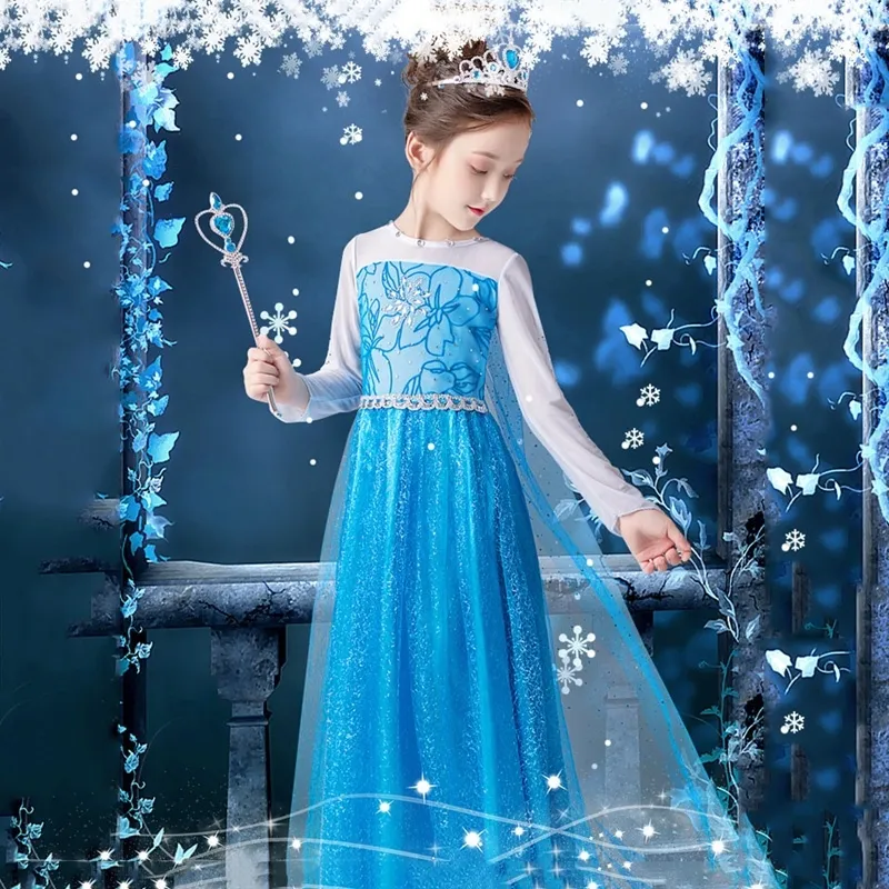 NNJXD]Princess Girl Anna Elsa Dress Fancy Birthday Cosplay Costume | Lazada  PH