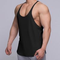 Muscle mens sport fitness cotton sleeveless vest running training lu iron basketball hurdles T-shirt h coat