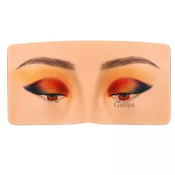 Reusable Practicing Makeup Face Eye Mannequin Makeup Practice Board Pad  Silicone Bionic Skin for Makeup Tools Teaching Supplies