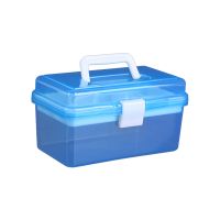 【YF】 Double-deck Sewing With Removable Tray  Multipurpose Storage Handle