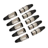 10Pcs 3-Pin XLR Female Male Microphone Audio Cable Wire Connector Plug Cable Terminal for Mic Solder Connector