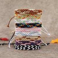 European Pulsera Tela Vintage Bohemia Weaved Fabric Bracelet for Men Ethnic Nepal Braided Tissu Bracelet Men Women Jewelry Gift Charms and Charm Brace