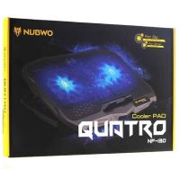 พัดลมโน๊ตบุ๊ค NUBWO NF-130 QUATRO Cooler Pad พัดลม 4 + USB 2 Ports Compatibility 14"-17" Laptop