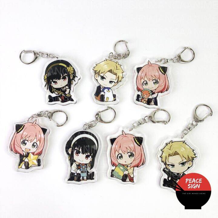 Móc khóa SPY X FAMILY ver NGỒI - GIA ĐÌNH ĐIỆP VIÊN anime chibi mica trong acrylic Móc khóa SPY X FAMILY ver NGỒI - GIA ĐÌNH ĐIỆP VIÊN anime chibi mica trong acrylic