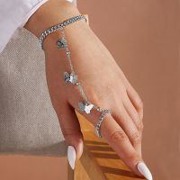 Punk Silver Color Long Chain Butterlfy Insect Ring for Women Girls Fashion Hip Hop Rings Party 2022 Trend Jewelry Gift Anillos