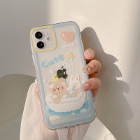 Retro chocolate bear korean fashion Phone Case for apple iPhone 13 12 11 Pro Max Xr Xs Max 7 8 Plus X 7Plus case Cute Soft Cover