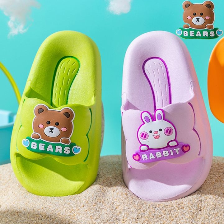 candy-style-ilovebabies-รองเท้าแตะหมีเด็กฤดูร้อน-การ์ตูนหนาในร่มน่ารักกันน้ําลื่นรองเท้าแตะ