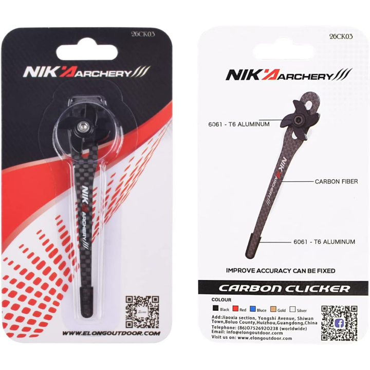 NIKA Arrow Clicker, Recurve Bow Signal Release Tool, Carbon Fiber