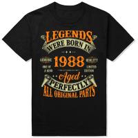 Novelty Style Legends Born In 1988 T Shirts Graphic Streetwear Birthday Gifts 35 Years Old 35Th