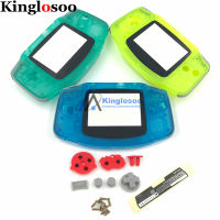 DIY Luminous Full ชุดฝาครอบที่อยู่อาศัยพร้อมปุ่มยางนำไฟฟ้าสำหรับเกม Boy Advance GBA Console