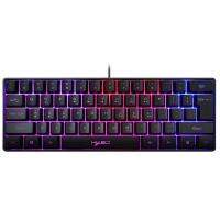 Gaming Mechanical Keyboard Game Anti-ghosting RGB Mix Backlit Blue Switch Multiple Shortcut 64key For Game Laptop PC