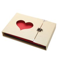 Handmade Scrapbook DIY Family Album Hollow Heart Photo Album for Christmas Wedding Valentines Day Gifts Retailsale