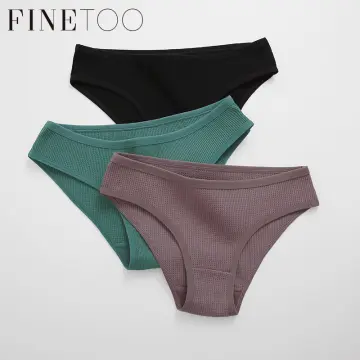 Buy Low Waist Cotton Panties Sexy Female Underpants Solid Breathable