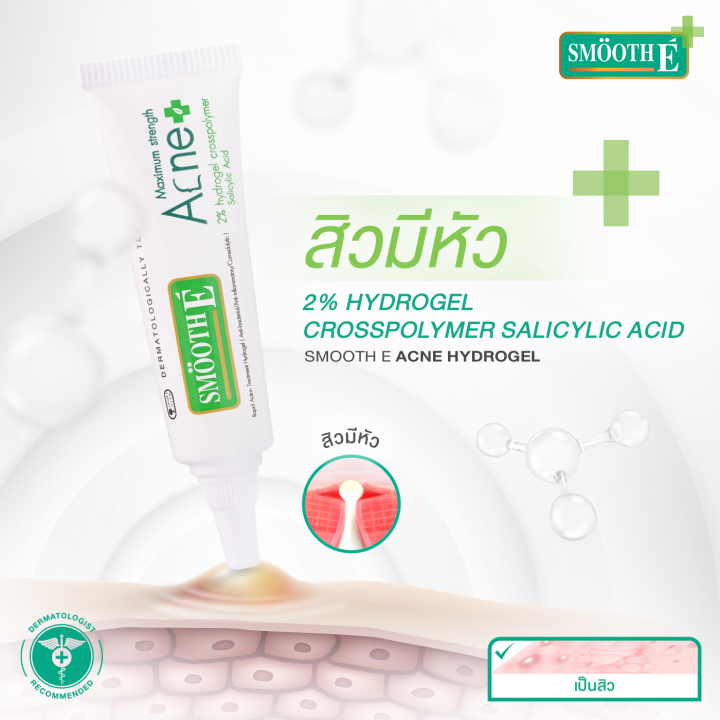 smooth-e-acne-solution-set-บำรุงผิวครบจบในเซ็ตเดียว-คลีนซิ่งเจล-โทนเนอร์-เจลแต้มสิว-สำหรับผู้มีปัญหาสิว-ผิวบอบบางแพ้ง่าย-สมูทอี