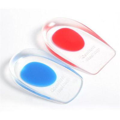 1pair Soft Silicone Gel Insoles for heel spurs pain Foot cushion Foot Massager Care Half Heel Insole Pad Height Increase Shoes Accessories