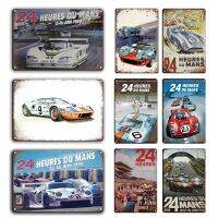 Jimin Vintage โลหะดีบุก Plaque 24 Heures Du Mans 1968 24ชั่วโมง Le Mans โปสเตอร์แผ่นตกแต่งบาร์ Home Wall ตกแต่ง