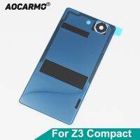 Aocarmo เคสด้านหลังกระจกขายึดกระเปาะฝาหลังปิดโทรศัพท์หลังสำหรับ Sony Xperia Z3 Compact Z3mini Z3c M55W D5803 D5833