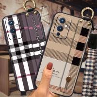 Wrist Strap TPU Phone Case For One Plus 9/1+9 Small daisies Lanyard Fashion Design armor case Plaid texture cute Simple