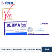 DERMA FORTE ADVANCED Gel Tazarotene giảm mụn, ngừa thâm, mờ sẹo Gamma Chemicals (bản mới) 15g