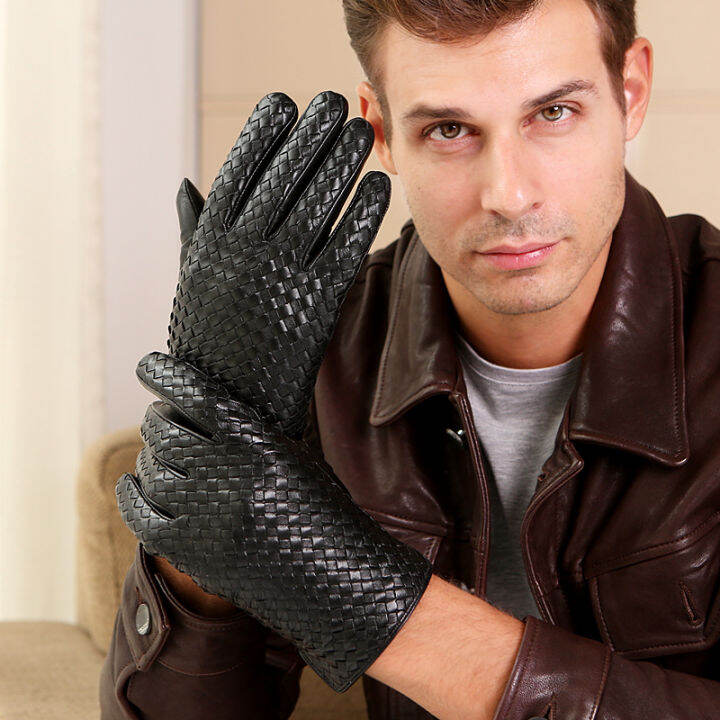 Imported kid leather gloves, male leather, outdoor riding motorcycle in
