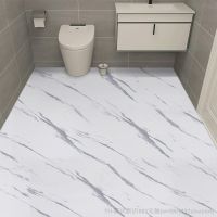 【LZ】∋  1PC 60x100cm PVC Flat Imitation Marble Tile Floor Stickers Self-adhesive 3D Wall Stickers Waterproof Bathroom Decals